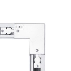 ERCO 3-fázový rohový konektor vnútorný biela, plast, P: 6.7 cm, L: 6.7 cm