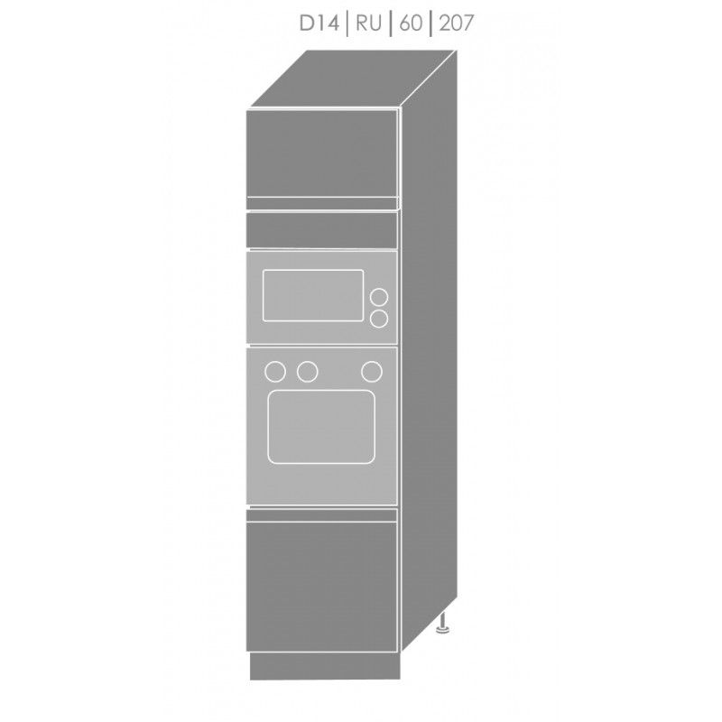 ArtExt Kuchynská linka Brerra - lesk Kuchyňa: Spodná skrinka D14/RU/60/207 / (ŠxVxH) 60 x 207 x 56,5 cm