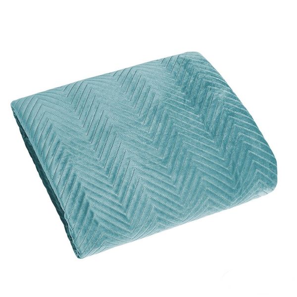 DomTextilu Prešívaný zamatový prehoz na posteľ mätovo zelenej farby Šírka: 220 cm | Dĺžka: 240 cm 27503-209354