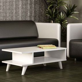 Dizajnový konferenčný stolík Farica 80 cm biely