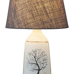 Stolová lampa Dora 4374 (biela + sivá)