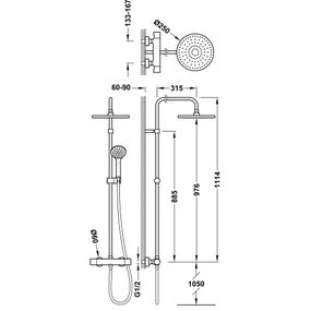 Tres - Súprava termostatickej sprchovej batérie 21639301