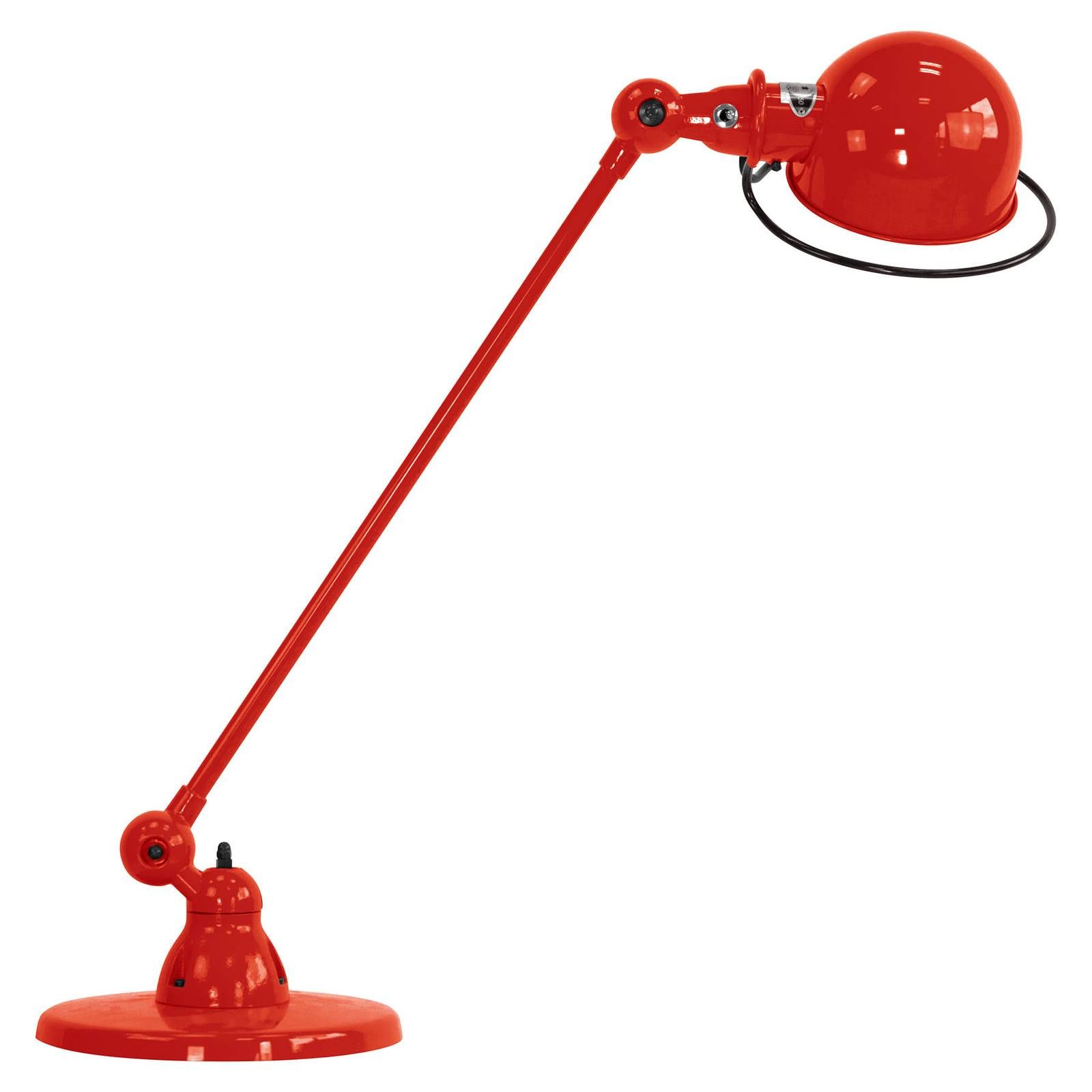 Jieldé Loft D6000 stolná lampa, červená, Pracovňa / Kancelária, hliník, oceľ, E27, 60W, K: 60cm