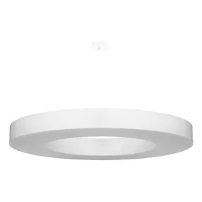 Biele závesné svietidlo s textilným tienidlom ø 90 cm Galata Slim – Nice Lamps