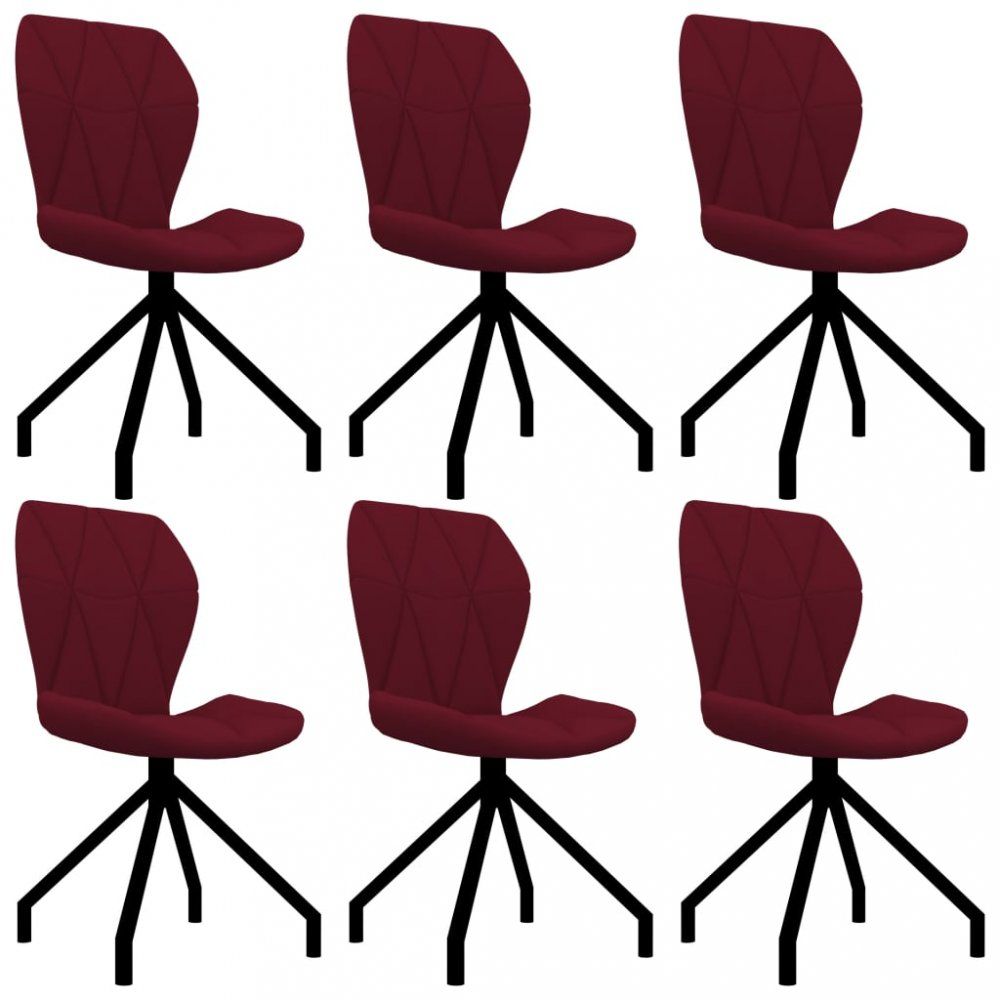 Jedálenská stolička 6 ks umelá koža Dekorhome Vínová