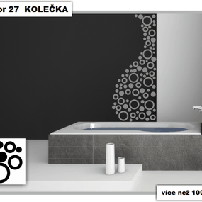 Samolepky DECOR COLOR vzor 27 - KOLIESKA - tyrkysová (054)