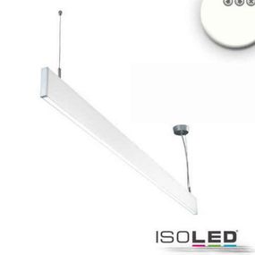 HEITRONIC Isoled - LED závěsné svítidlo Linear UP+DOWN 1200, prismatické, bílá, prodloužitelné 40W neutrální bílá 4000K 500792