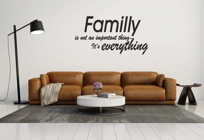 DomTextilu Nálepka na stenu nápis FAMILY IS NOT IMPORTANT, IT IS EVERYTHING 50 x 100 cm