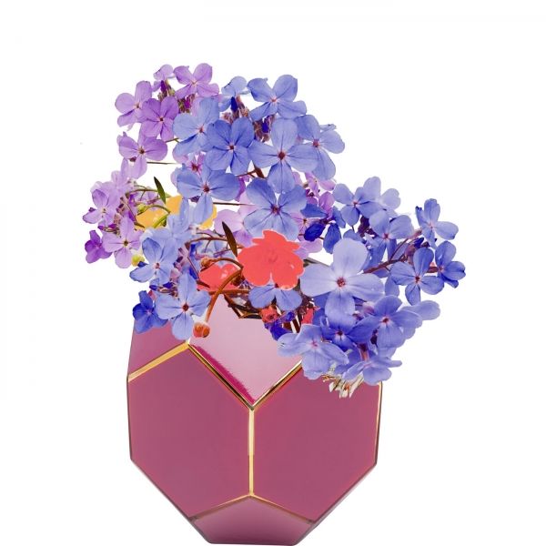 KARE Design Růžová skleněná váza Art Pastel 22cm