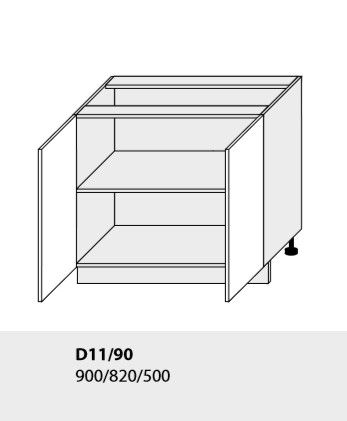 ArtExt Kuchynská linka Quantum Kuchyňa: Spodná skrinka D11/90 / (ŠxVxH) 90 x 82 x 50 cm