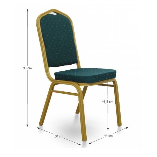 Konferenčná stolička Zina 2 New - zelená / zlatá