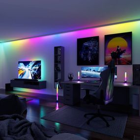 Paulmann EntertainLED Lightbar, RGB, 60cm, 2x, Obývacia izba / jedáleň, plast, hliník, 1W, P: 60.5 cm, L: 3 cm