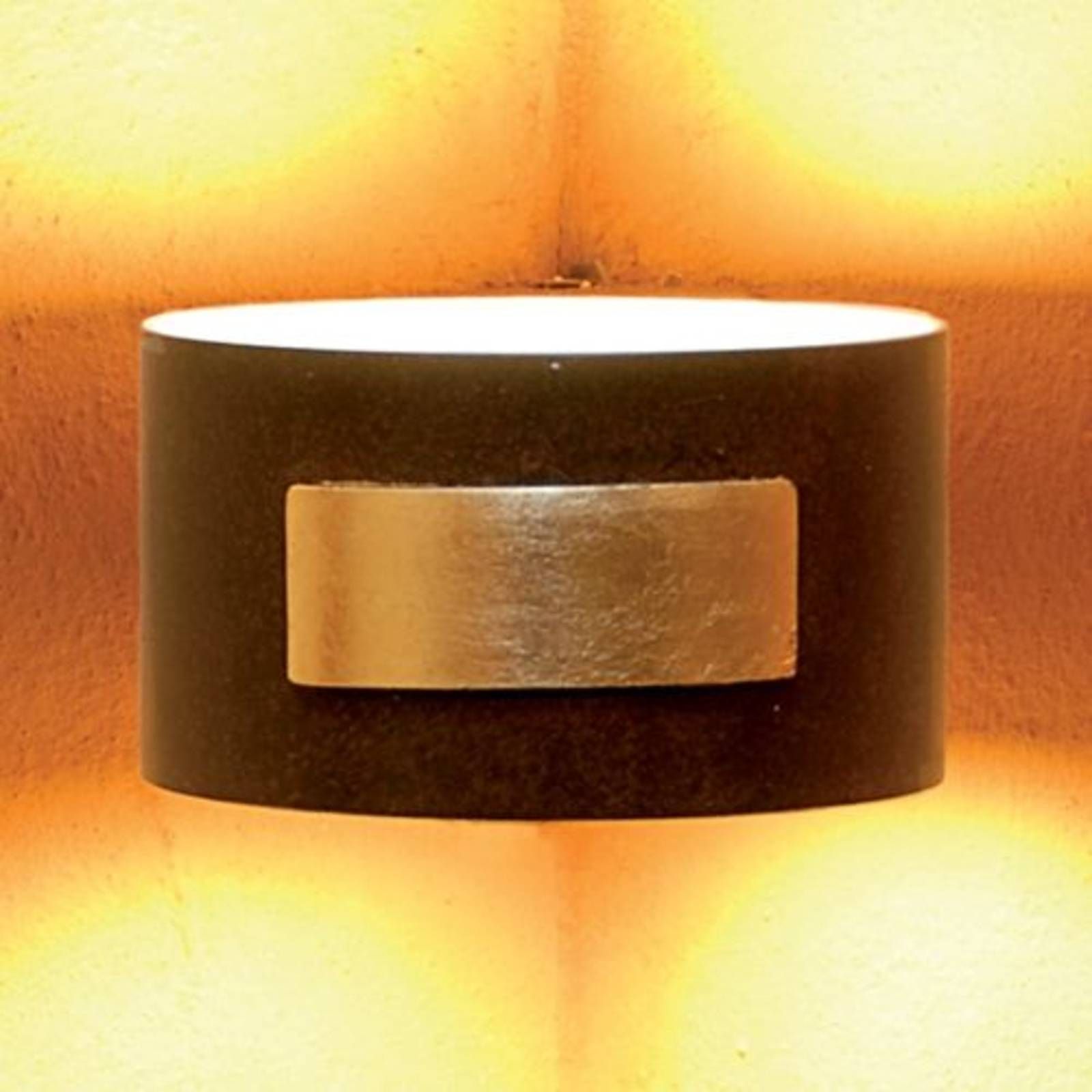 Menzel Solo nástenné svietidlo hrdza/zlato rohová, Obývacia izba / jedáleň, kov, G9, 40W, K: 7cm