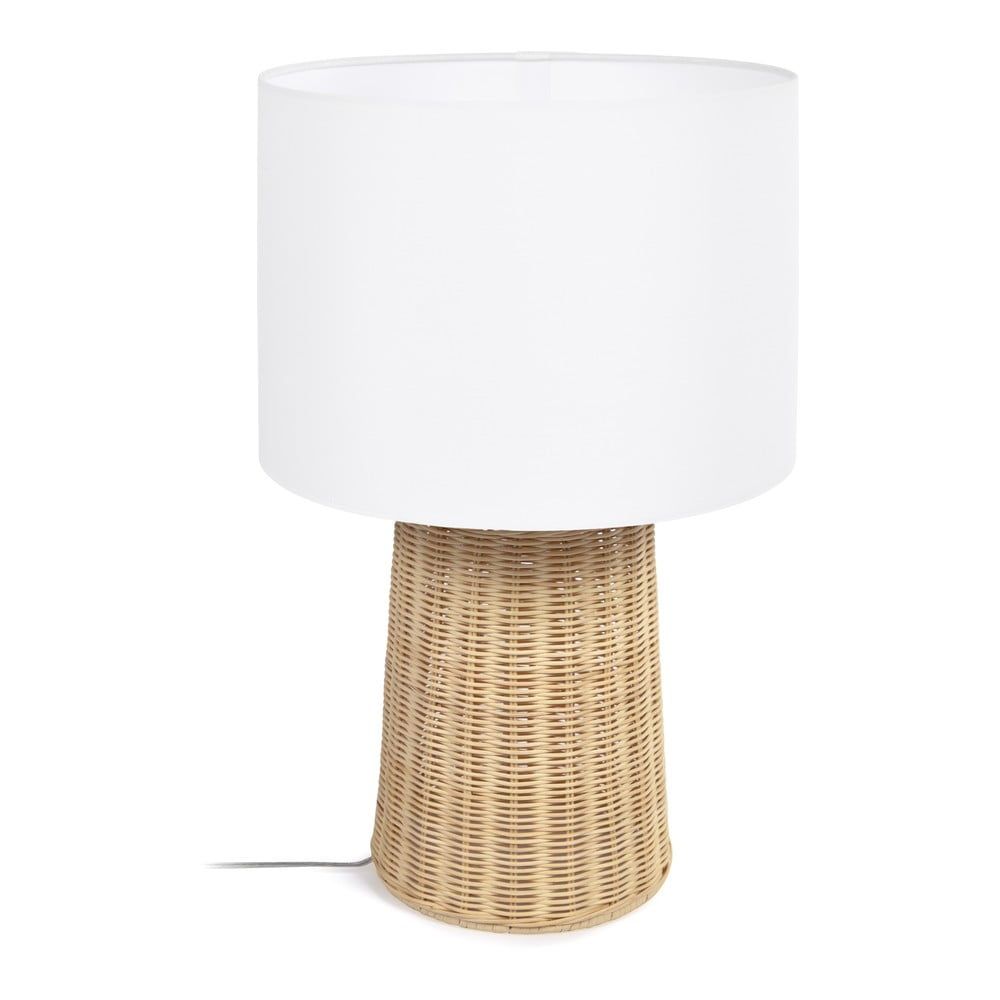 Stolová lampa v prírodnej farbe s textilným tienidlom (výška 51 cm) Kimjit - Kave Home