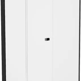 MEXEN/S - Lima sprchovací kút zalamovacie dvere 80 x 80 cm, transparent, čierny + Flat čierna vanička so sifónom 856-080-080-70-00-4070B