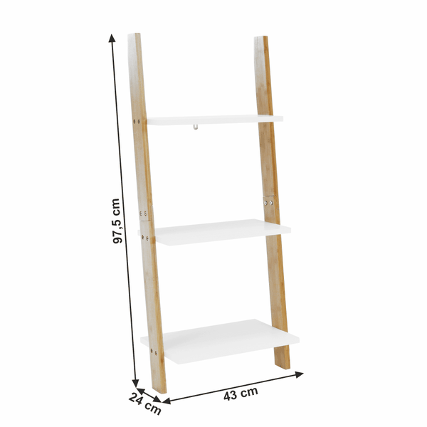 Regál, biela/bambus, GAPA TYP 1