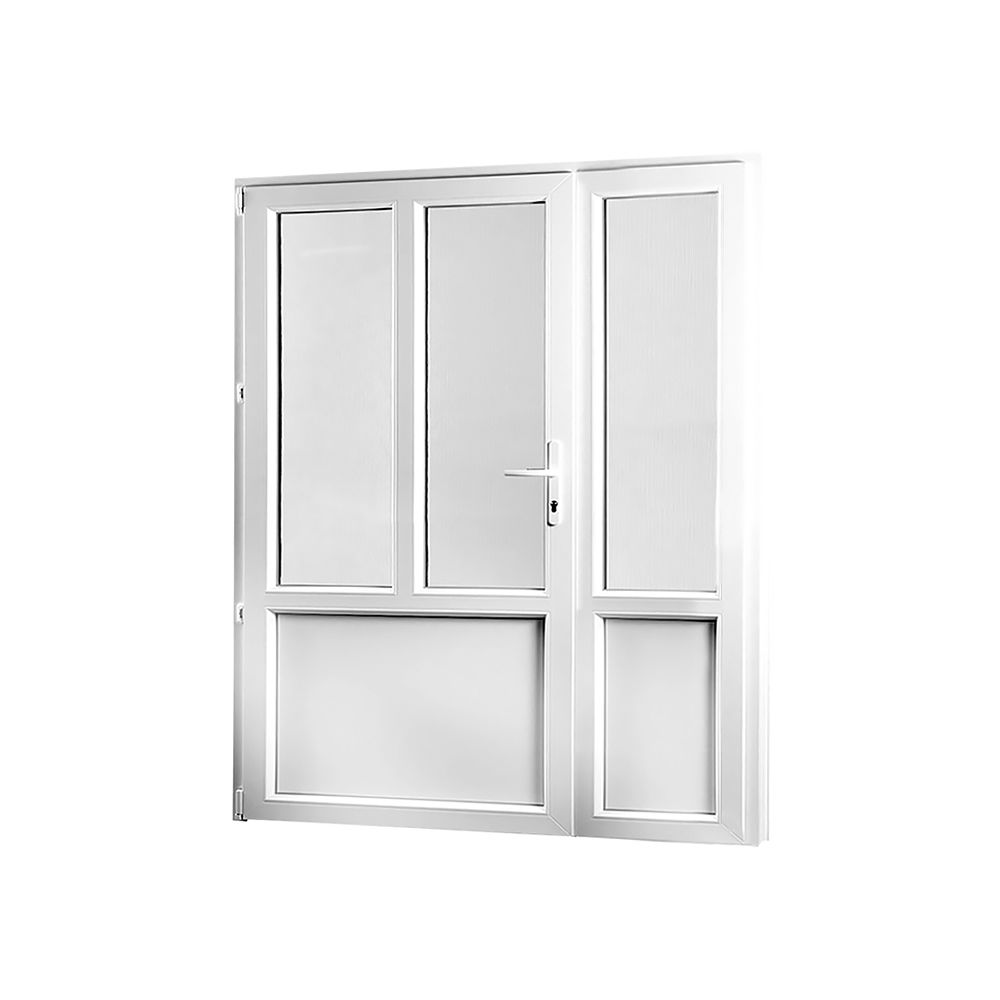SKLADOVE-OKNA.sk - Vedľajšie vchodové dvere dvojkrídlové, ľavé, PREMIUM - 1580 x 2080 mm, biela/zlatý dub
