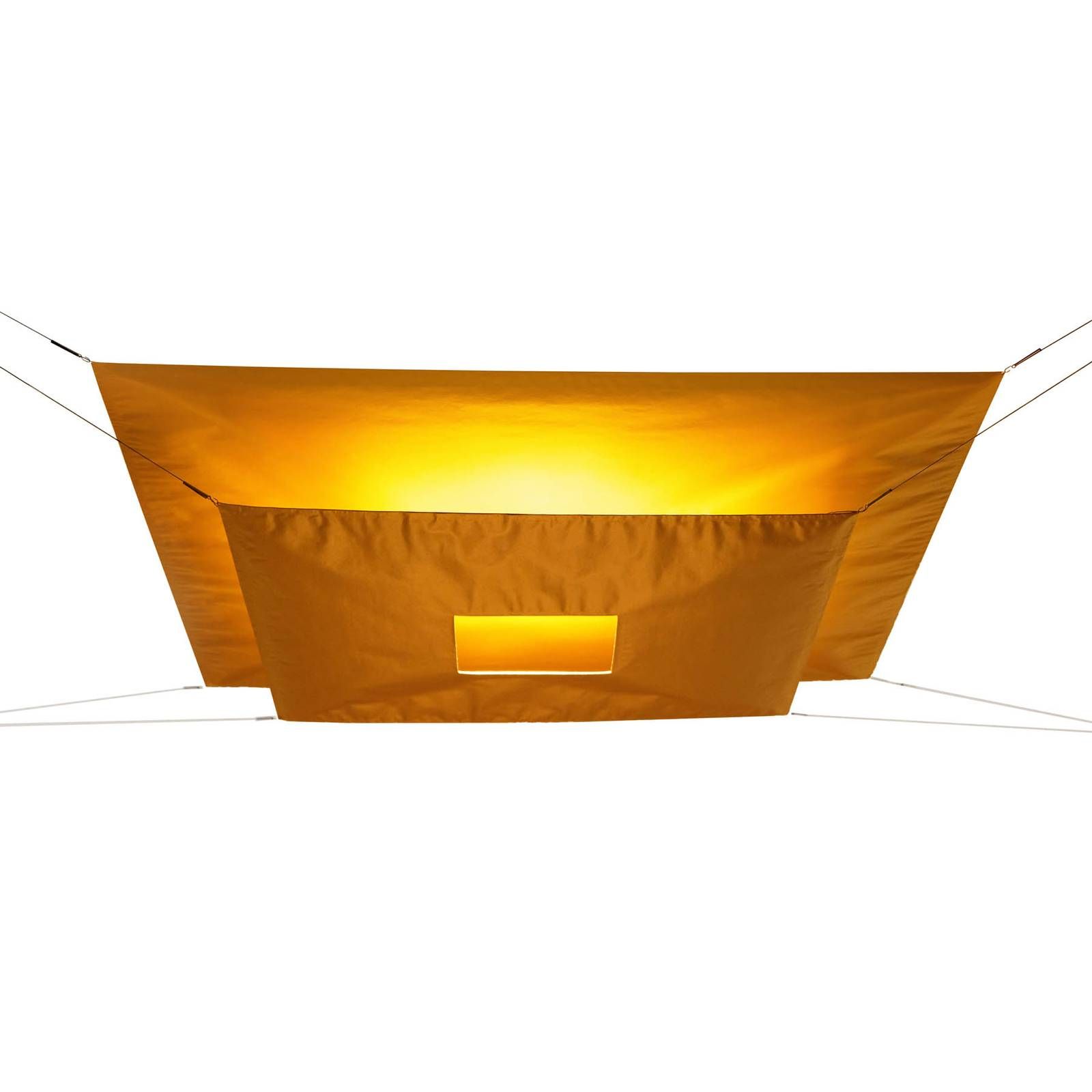 Ingo Maurer stropné svietidlo Lil Luxury 2, zlatá, Obývacia izba / jedáleň, papier, hliník, GU10, 8W, P: 89 cm, L: 89 cm, K: 21cm