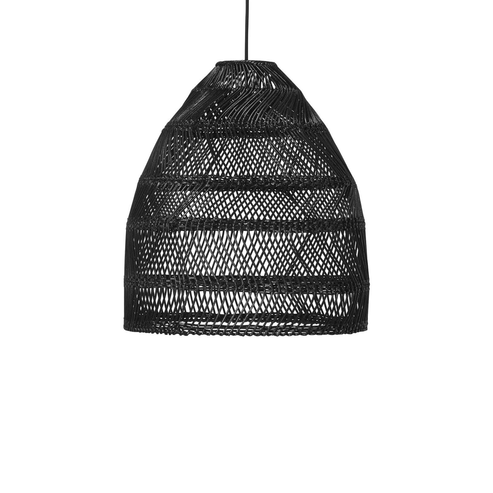 PR Home Maja závesná lampa ratan čierna, Ø 36, 5 cm, Obývacia izba / jedáleň, ratan, E27, 40W, K: 34cm