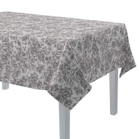 Dekoria Obrus na stôl obdĺžnikový, šedá a biela, 130 × 130 cm, Arte, 144-02