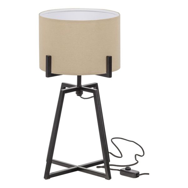 Béžová stolová lampa s textilným tienidlom (výška 60 cm) Holly – WOOOD