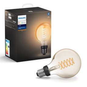 Philips Hue 8718699688882 LED žiarovka Filament Globe 1x7W | E27 | 2100K - Bluetooth, White