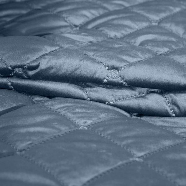 DomTextilu Prešívaný zamatový prehoz na posteľ modrej farby Šírka: 220 cm | Dĺžka: 240 cm 28413-154296