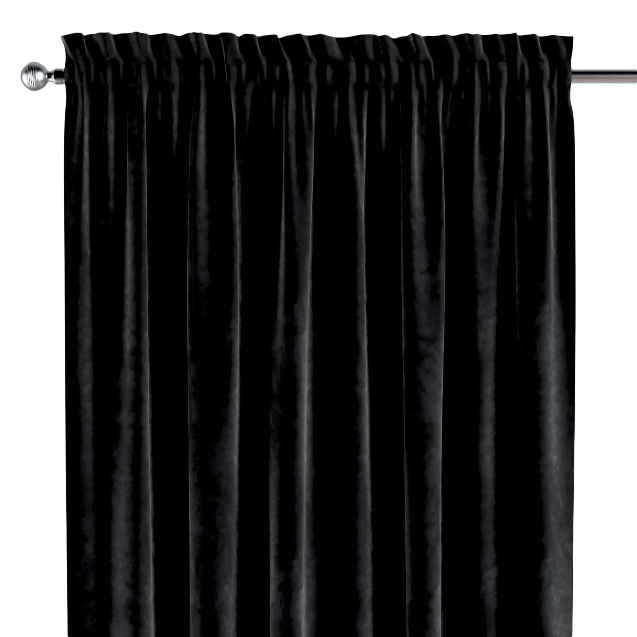 Dekoria Záves s navliekacou riasiacou páskou, Sort, 130 × 260 cm, Velvet, 704-17