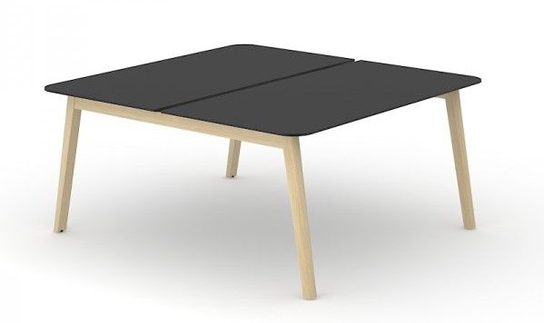 NARBUTAS - Dvojmiestny pracovný stôl NOVA WOOD HPL 140x144 cm