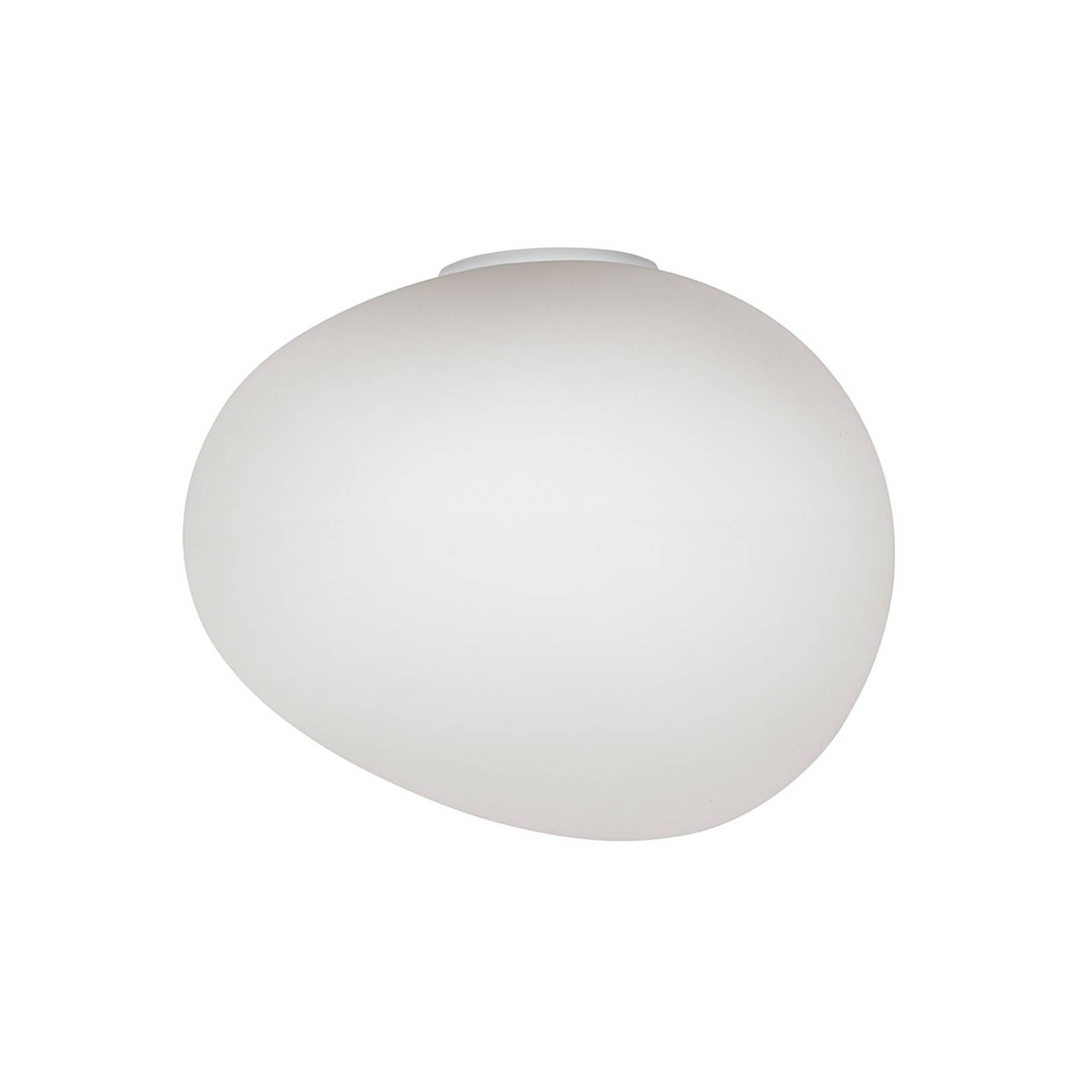 Foscarini Gregg grande semi 1 nástenná lampa biela, Obývacia izba / jedáleň, ručne fúkané sklo, kov, E27, 30W, L: 47 cm, K: 39cm