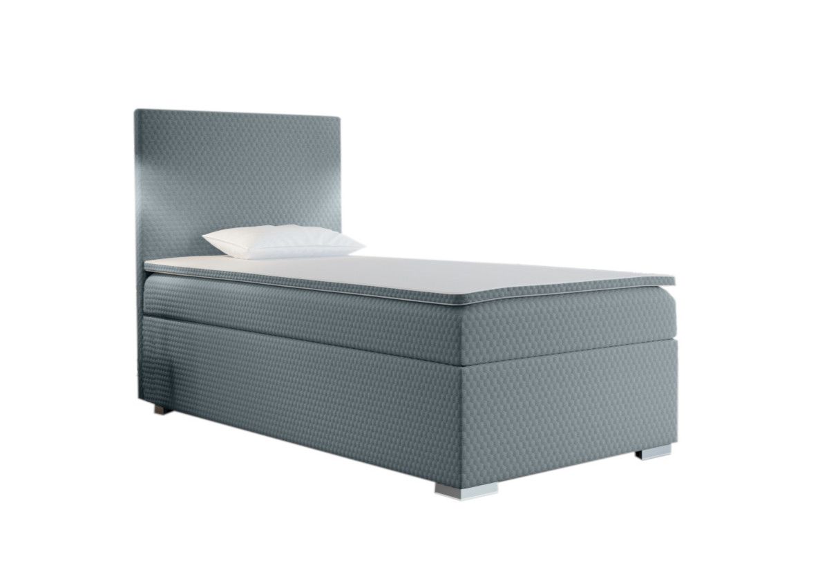 Expedo Čalúnená posteľ boxspring RENATA + topper, 80x200, sawana pik honey 72, ľavá