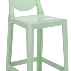 Kartell - Barová stolička One More nízka, transparentná