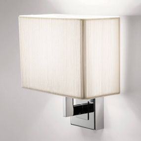 Axo Light Axolight Clavius nástenné svetlo biele/chróm, Obývacia izba / jedáleň, kov, textil, E14, 42W, L: 20 cm, K: 23cm