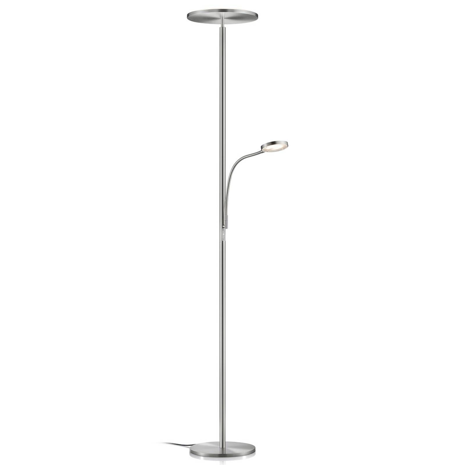 Knapstein Stmievateľné LED stojacia lampa Hades na čítanie, Obývacia izba / jedáleň, kov, K: 184cm