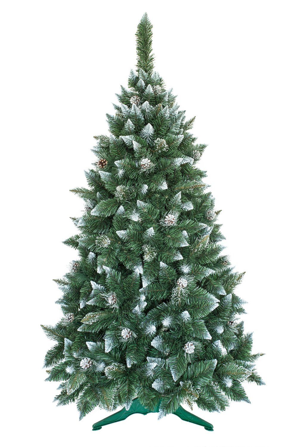 Umelý vianočný stromček Borovica Strieborná s kryštálmi ľadu 250cm
