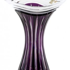 Krištáľová váza Dune, farba fialová, výška 250 mm