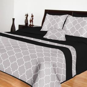 DomTextilu Prikrývky na posteľ čierne luxusné Šírka: 200 cm | Dĺžka: 220 cm 11379-124030