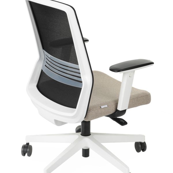 Kancelárska stolička s podrúčkami Cupra WS - svetlohnedá / čierna / biela