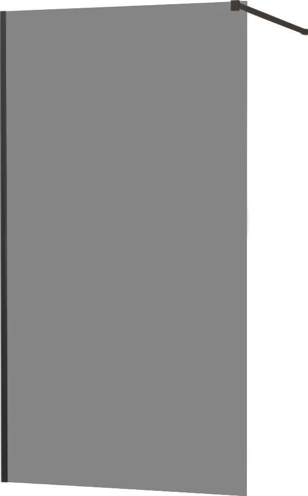 MEXEN/S - KIOTO Sprchová zástena WALK-IN 90x200 cm 8 mm, čierna, dymové sklo 800-090-101-70-40