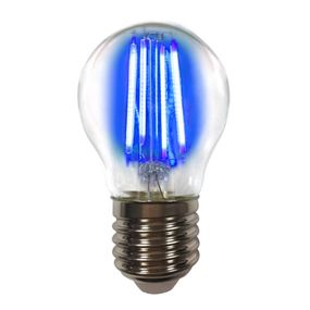 LIGHTME Farebne svietiace E27 4 W LED žiarovka modrá, E27, 4W, P: 7.7 cm