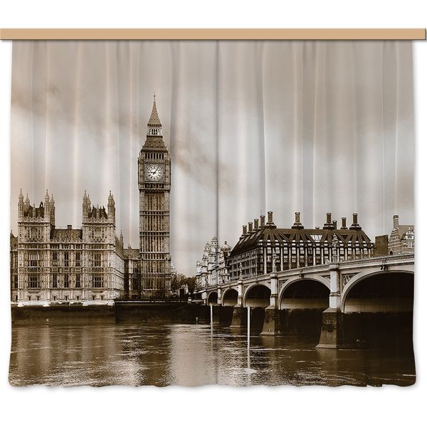 FCP XXL 6411 AG Design textilný foto záves delený obrazový London - Londýn FCPXXL 6411, veľkosť 280 x 245 cm