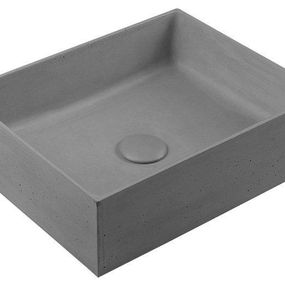 SAPHO - FORMIGO betónové umývadlo na dosku, 47,5x36,5 cm, šedá FG019