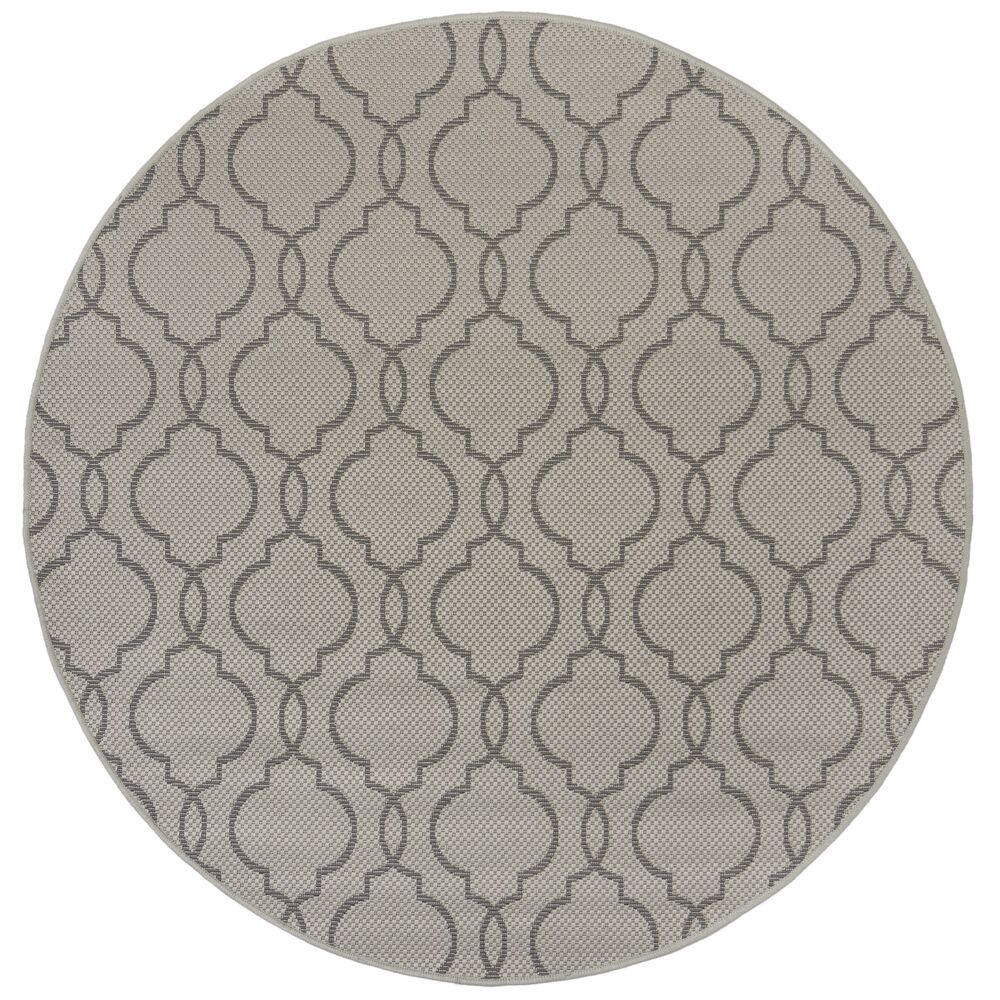 Flair Rugs koberce Kusový koberec Florence Alfresco Milan Grey/Black kruh - 160x160 (priemer) kruh cm