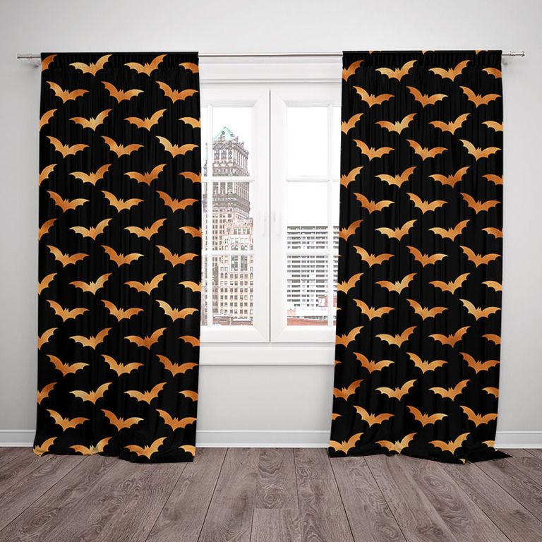 Závesy Halloween bats (Rozmer: 140x250, Materiál závěs: Interlock)