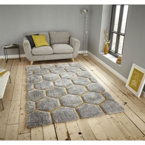 Sivo-žltý koberec Think Rugs Noble House, 180 x 270 cm