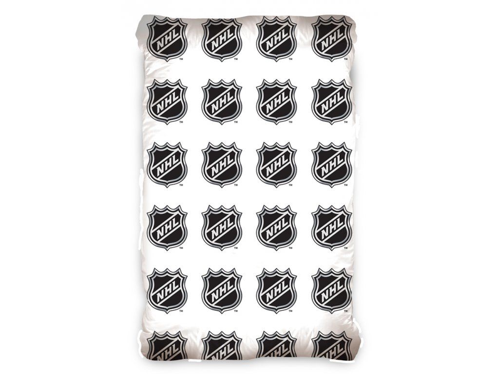 Bavlnená plachta NHL LOGO WHITE 90x200 cm