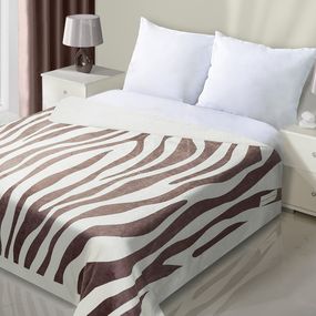 Prehoz na posteľ 210x170cm Zebra (hnedá)