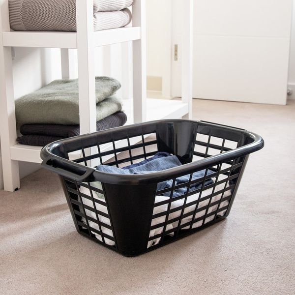 Čierny kôš na bielizeň Addis Rect Laundry Basket, 40 l