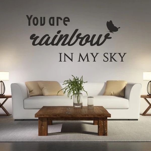 DomTextilu Nálepka na stenu nápis YOU ARE RAINBOW IN MY SKY 4018 - 80X160 cm 80 x 160 cm