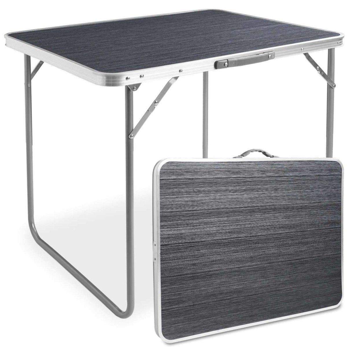 Campingový stôl CORN 80x60 cm čierny